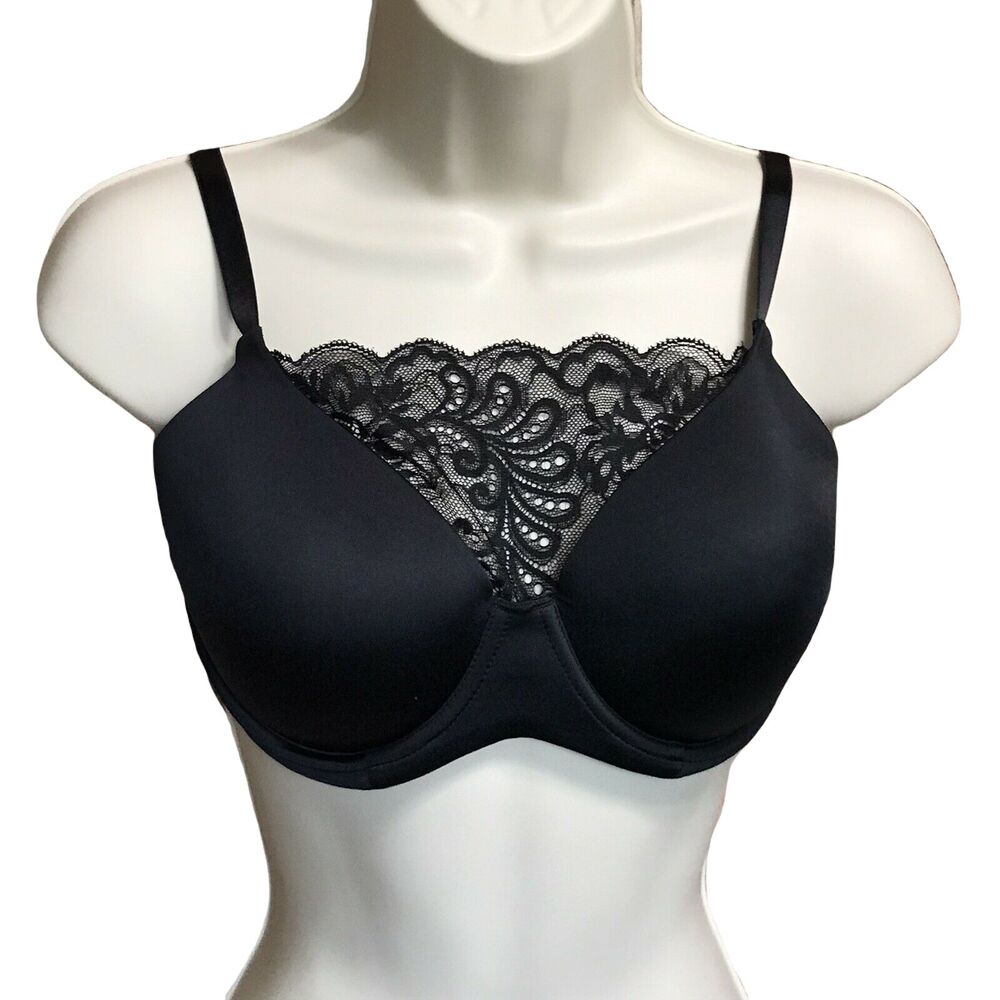 32DD Le Mystère Bra ~ Black ~ Adjustable Straps ~ Underwired